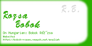 rozsa bobok business card